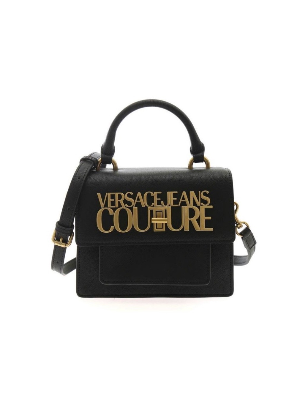 Versace Jeans Couture Logo Lock bag in black/ crossbody strap